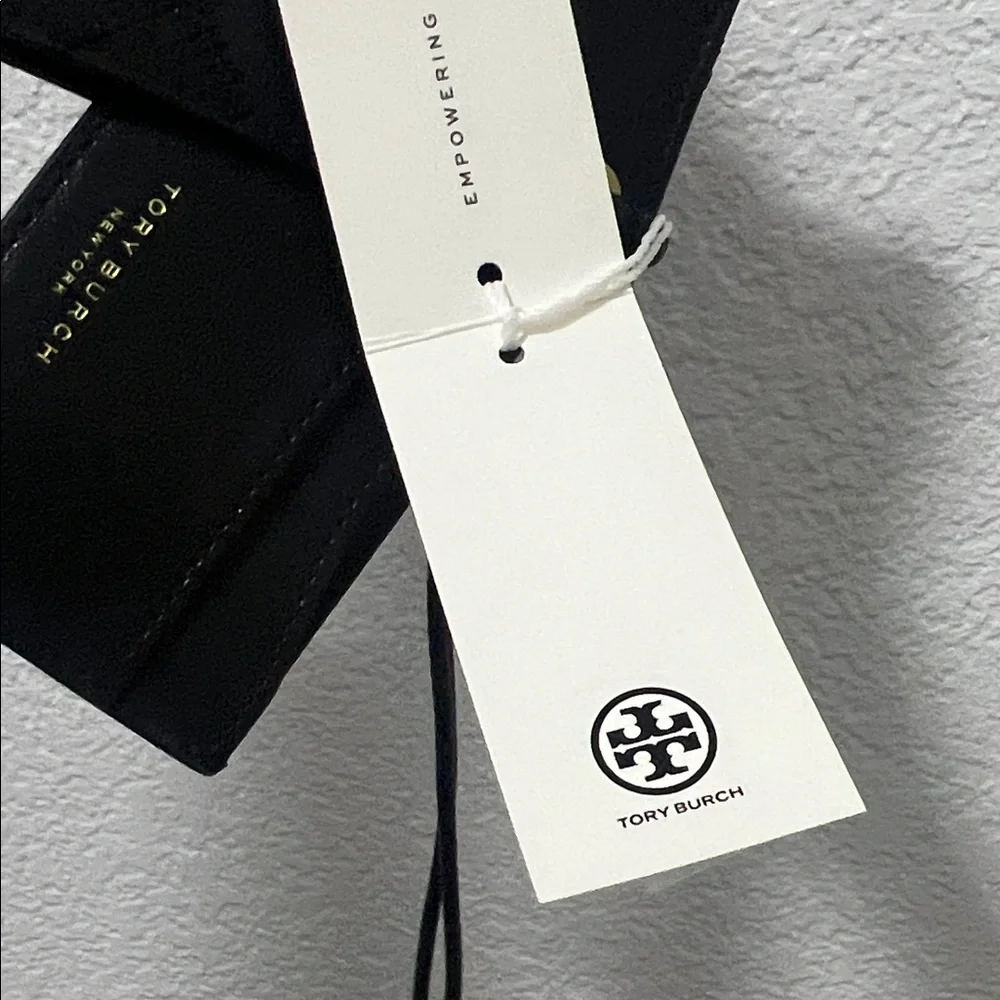 Tory Burch Black Wallet with Gold Logo
